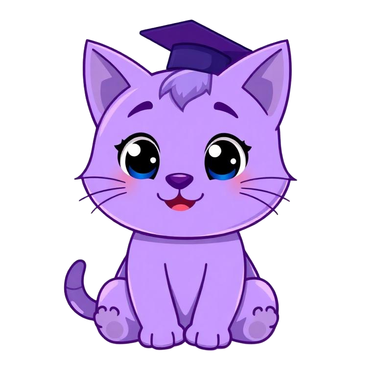 Benson the purple cat mascot